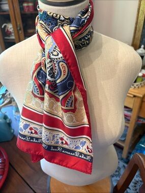 Russell Hampton vintage Rotarian silk scarf